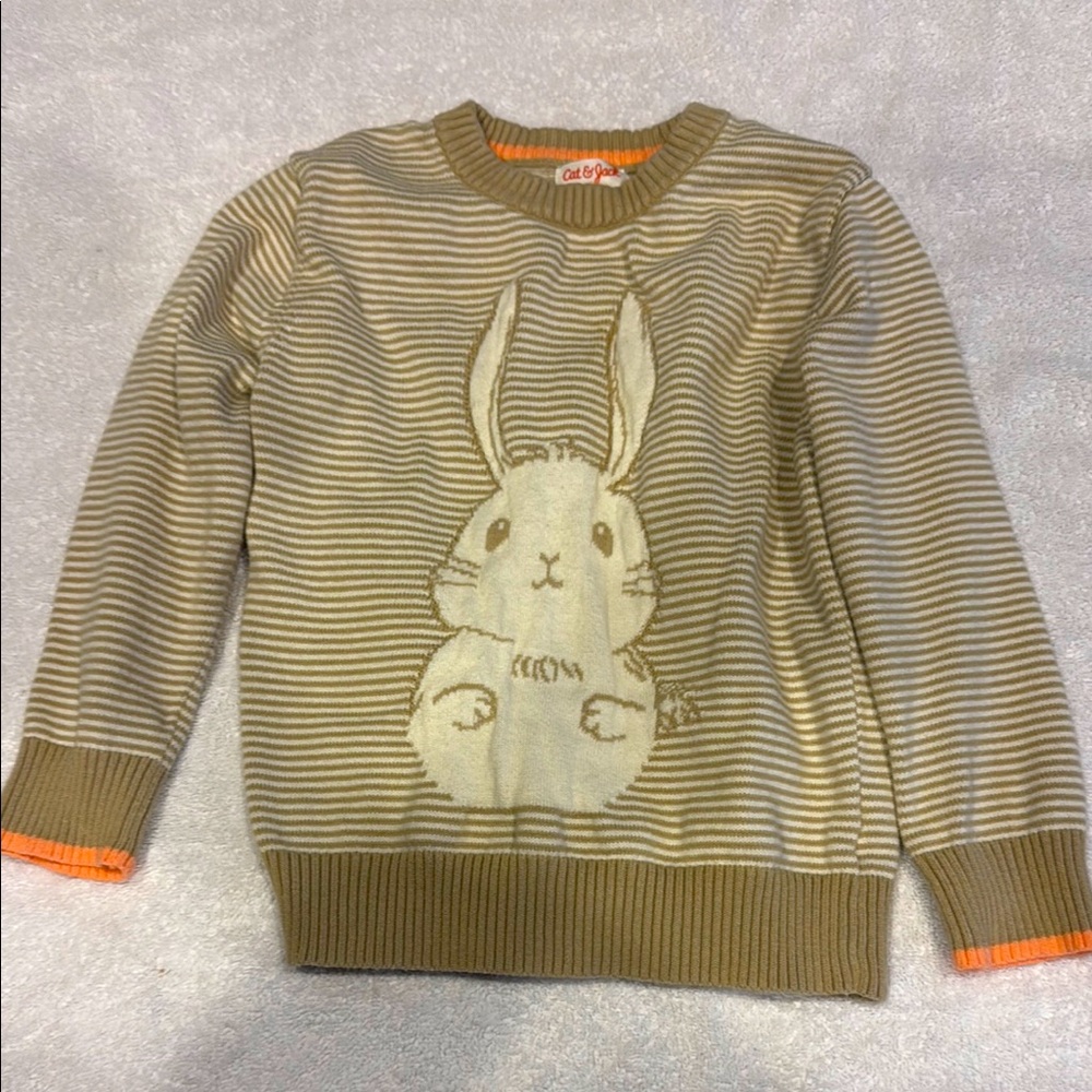 Striped Bunny Sweater